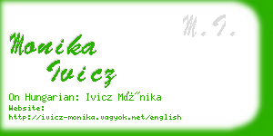 monika ivicz business card